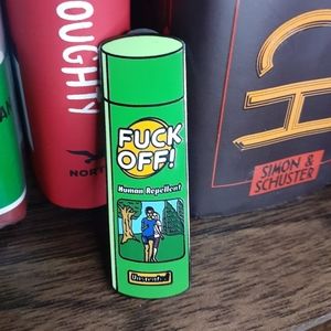 Human Repellent Enamel Pin